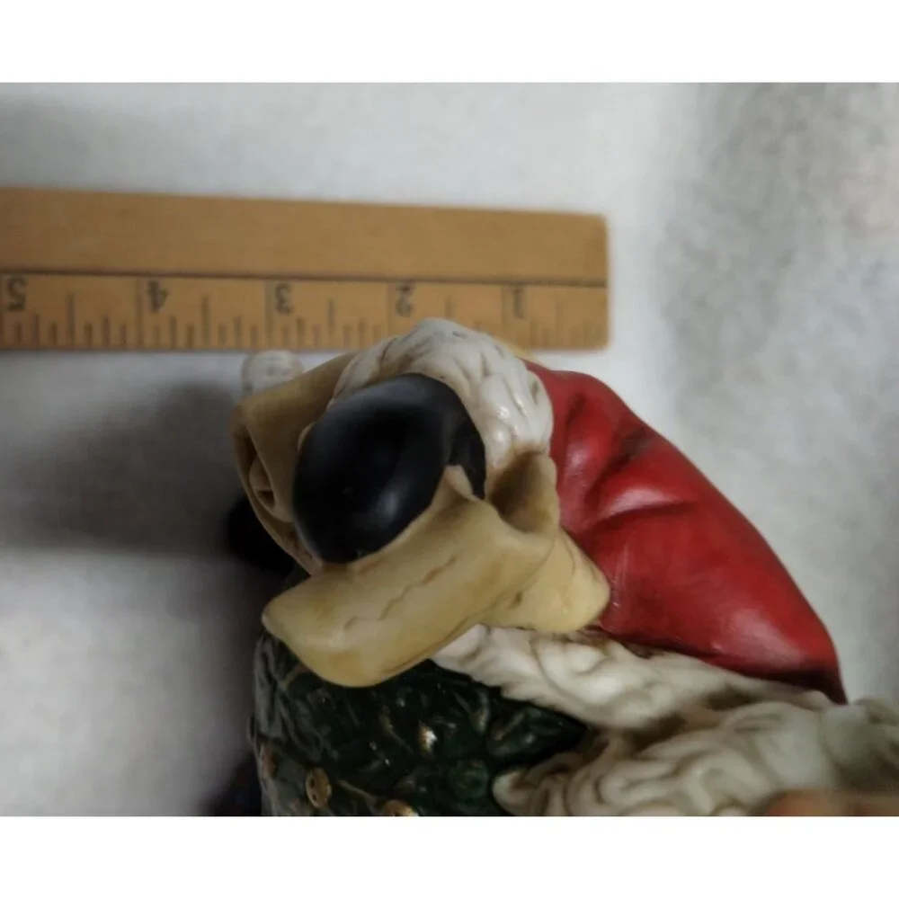 Partylite‎ Santa Claus Tealight Holder wit Toy Bag 7" Tall Hand-Painted